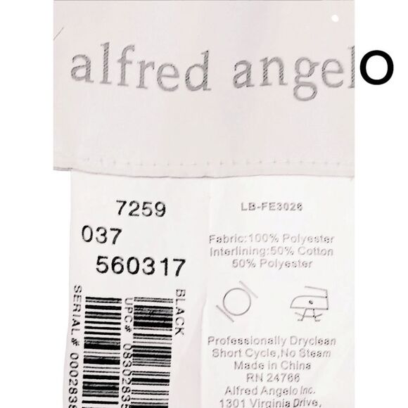 ALFRED ANGELO Women's New Cute Sleeveless Mini Black Prom Dress. - Picture 7 of 9